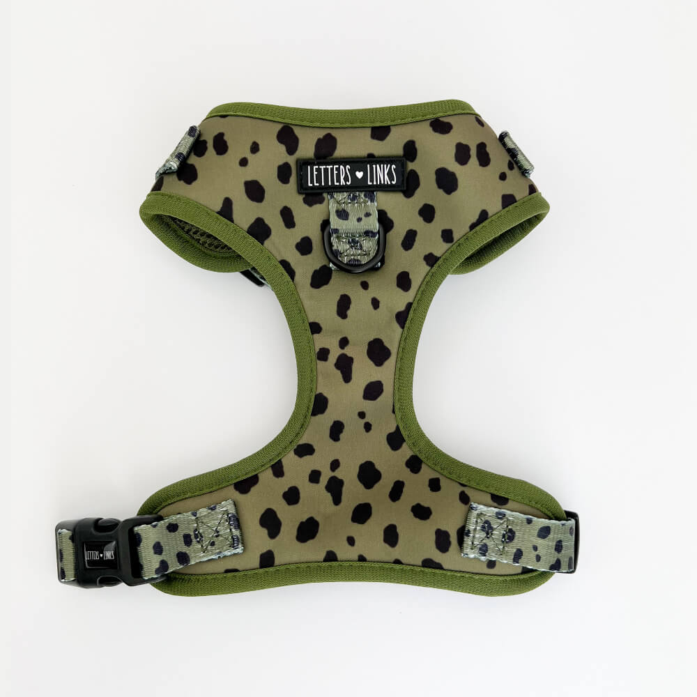 Shop Our Stylish Khaki Spots Dog Harness