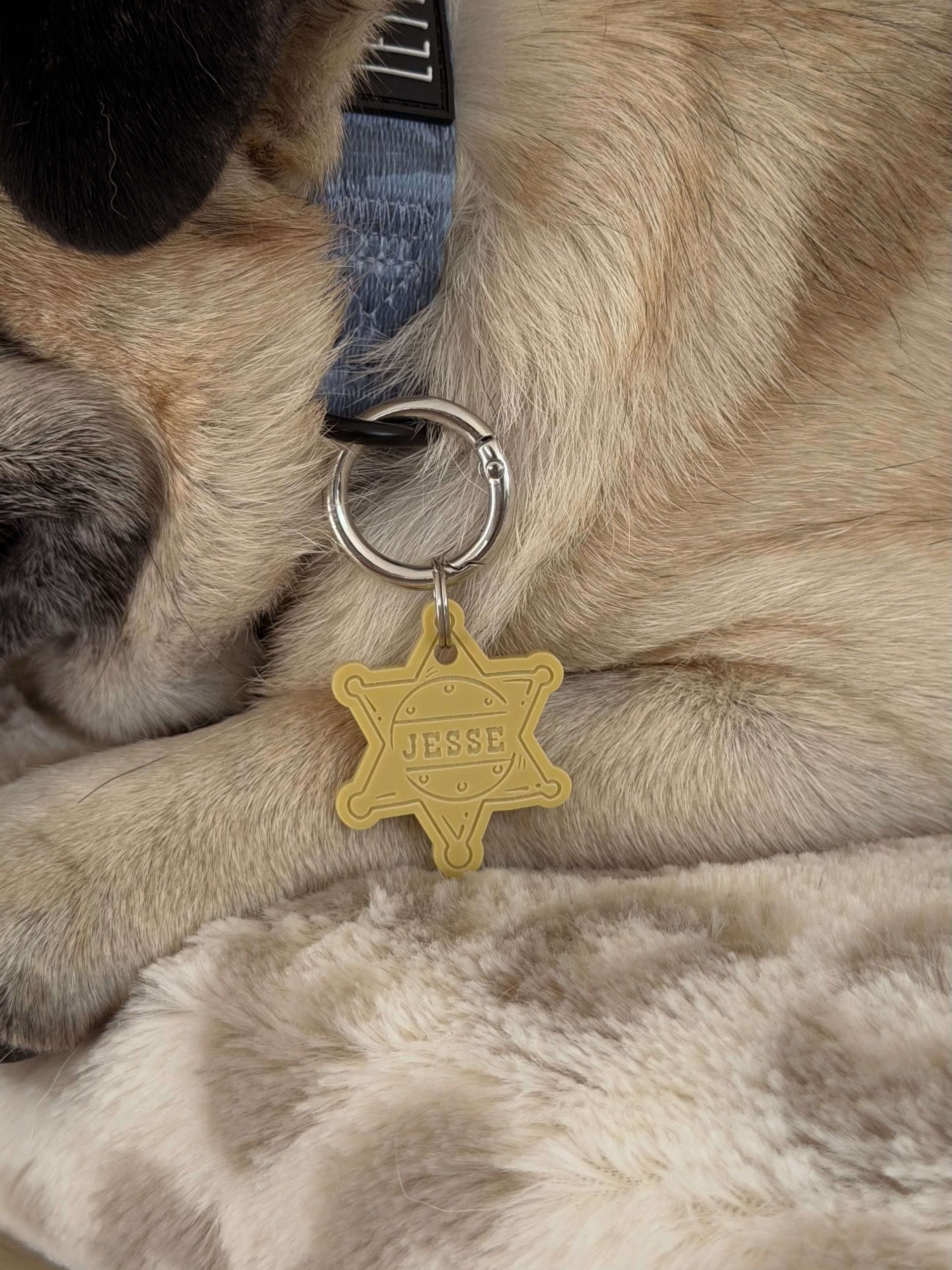 Texas Sheriff Badge Pet ID Tag - Image 3