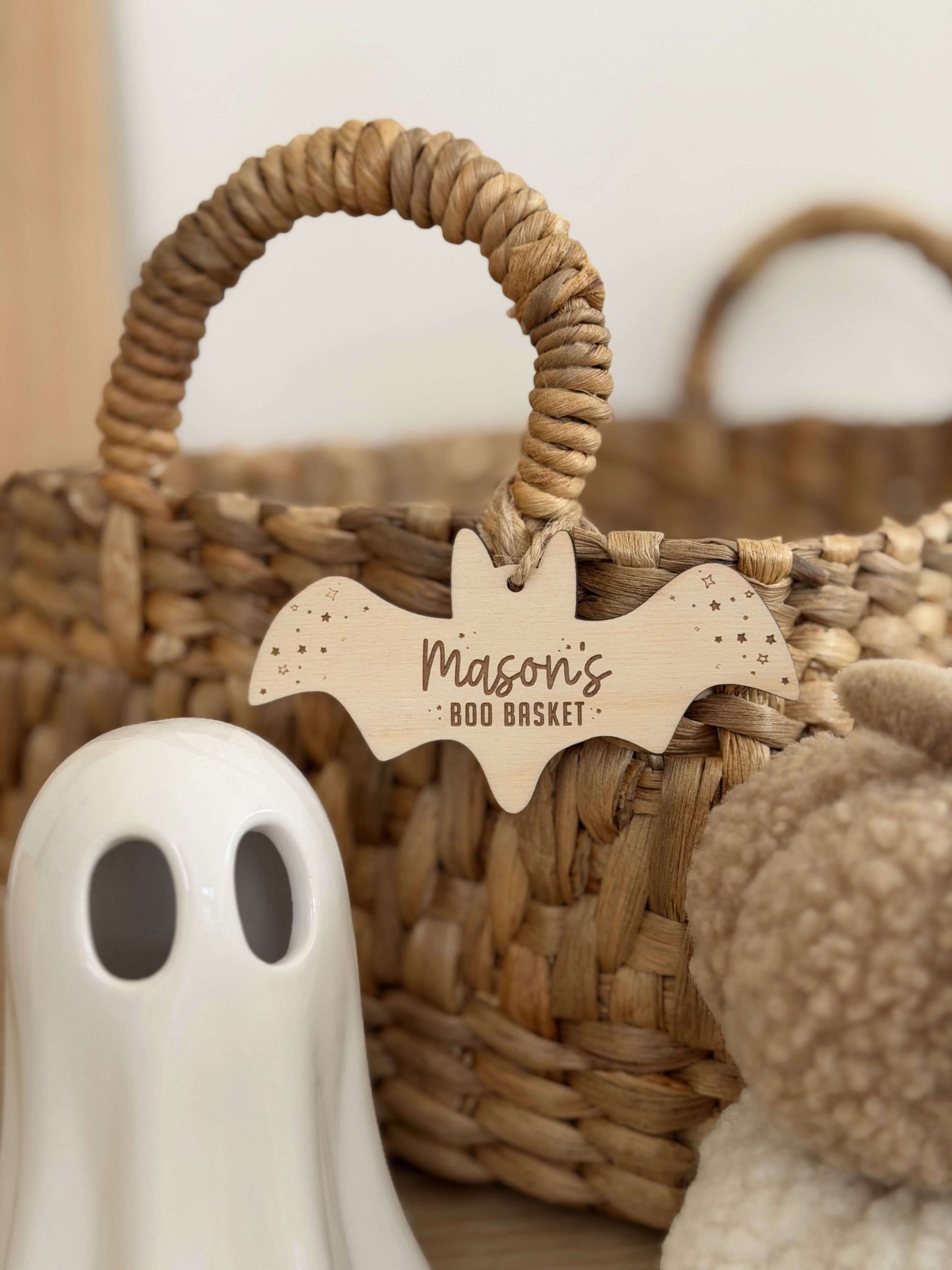 Bat Shaped Boo Basket Tag - Image 2