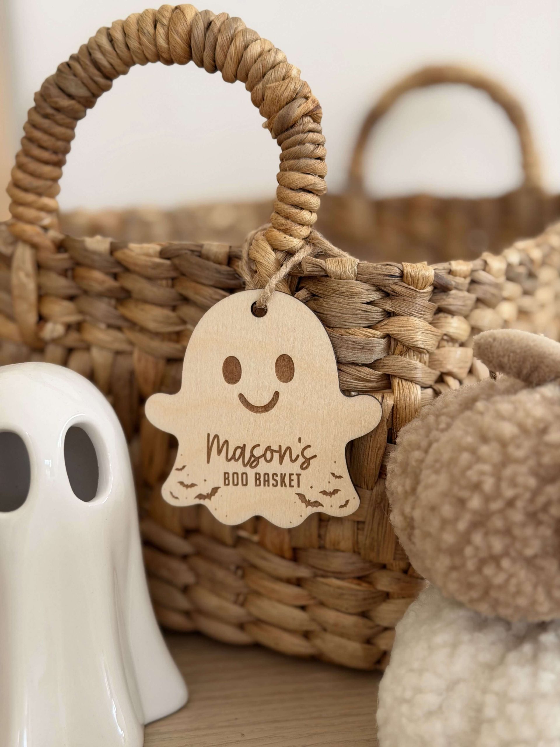 Ghost Shaped Boo Basket Tag - Image 3